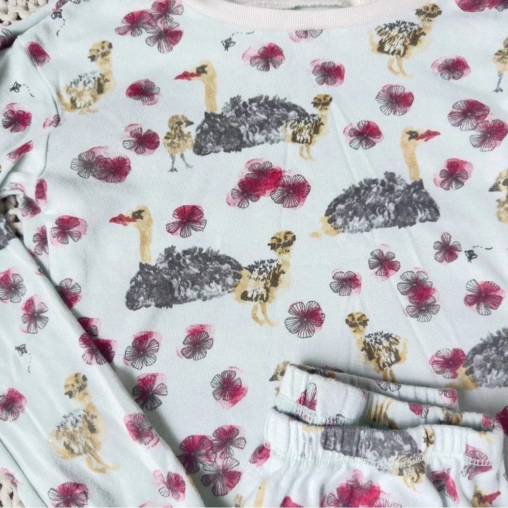 Burt's Bees Kids Floral and Birds Pajama Set Size 8